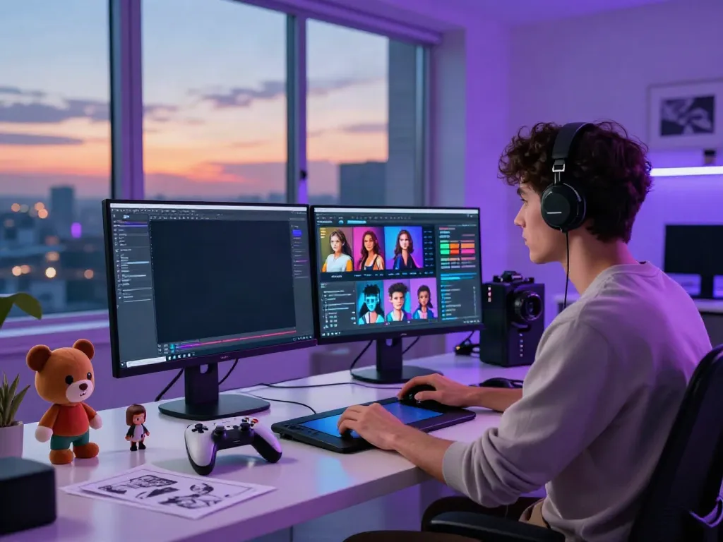 Engaging with nsfw ai software in a vibrant digital workspace